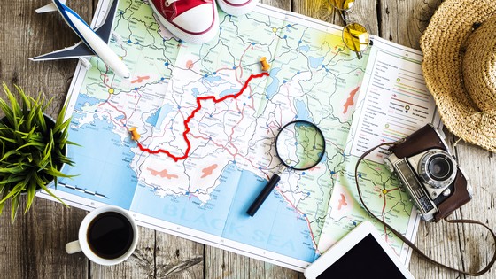 Routenanimation auf ein Bild